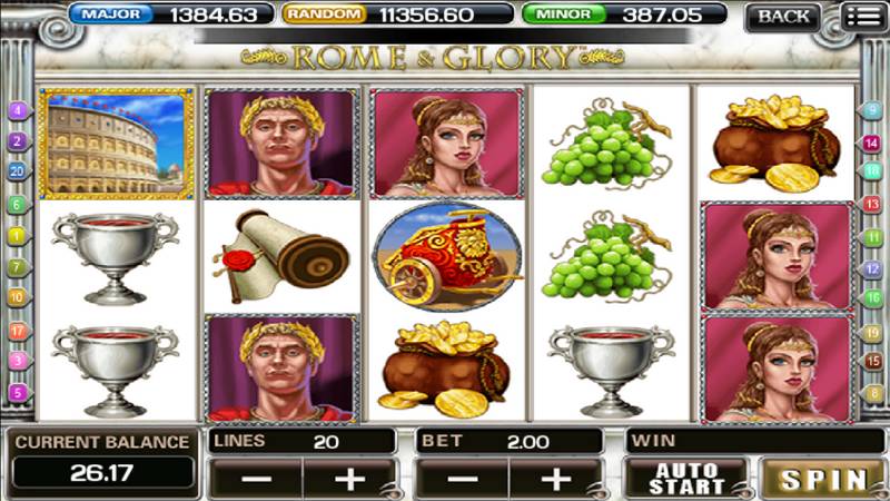 Rome & Glory, Gambling, Slots, Casino, Jackpot