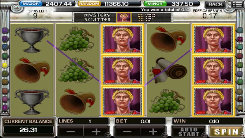 Rome and Glory slot game jackpot