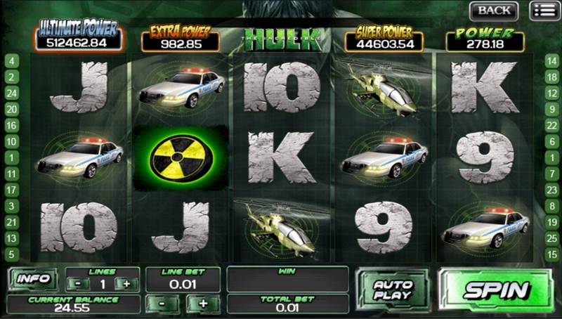 Incredible Hulk Slot Machine Game 007