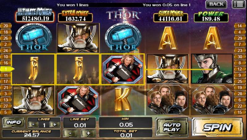 Thor mobile slot game