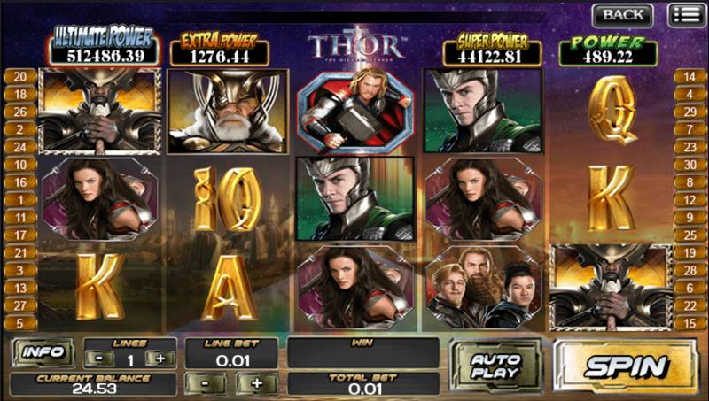 Thor mobile slot game