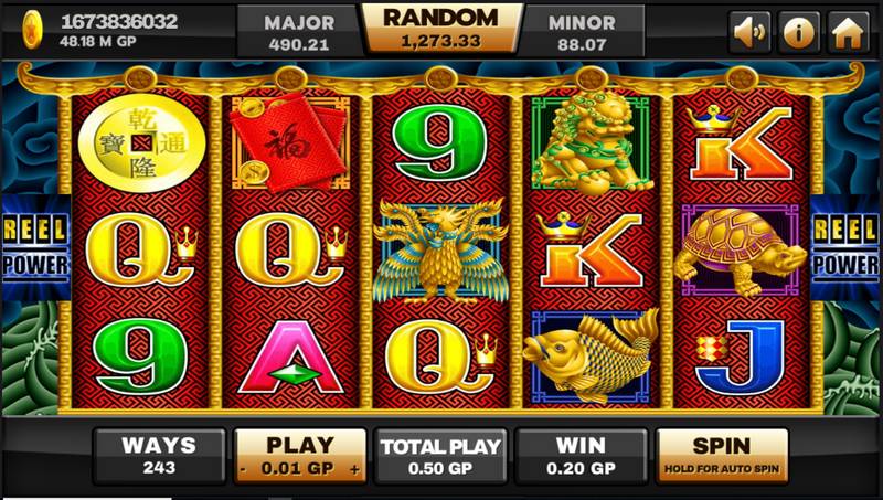 Trigger free spins in 5 Dragons slot game