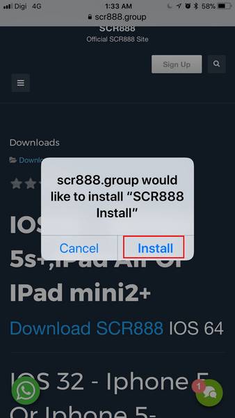 How to install SCR888
