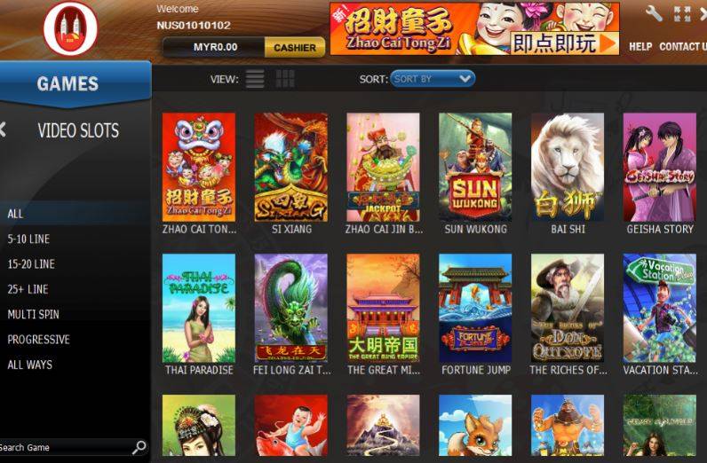 1. Online Casino, 2. NTC33, 3. Malaysian Casino, 4. Live Casino, 5. Slot Games.