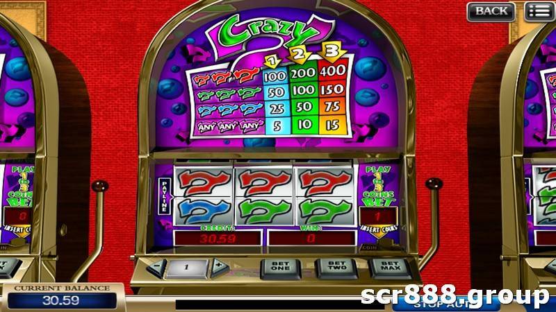 Experience the thrill of SCR 888's Crazy 7 Slot game