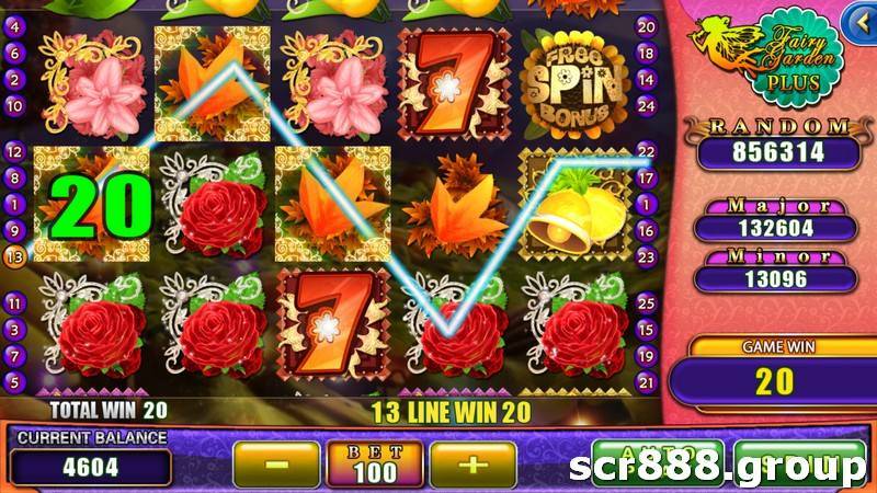 image of a flower from SCR888's Fairy Garden online slot game
