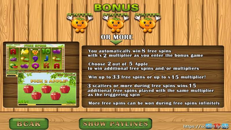 SCR888's Fruit Slot game