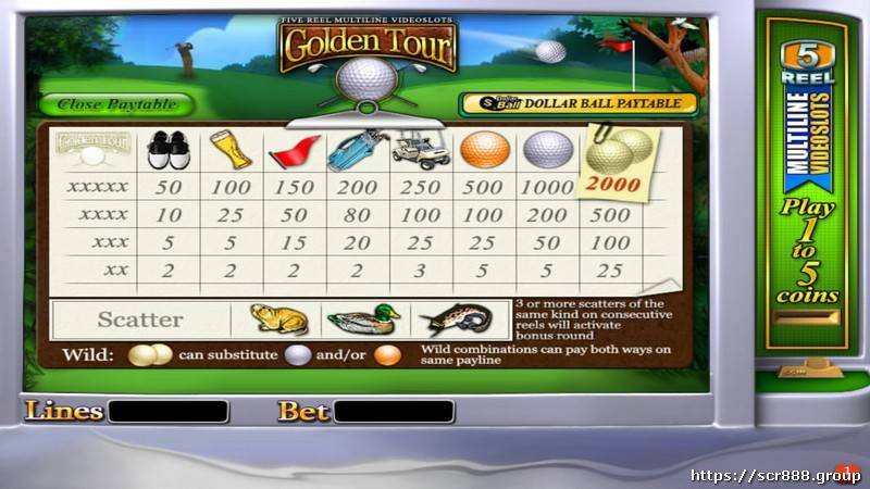 SCR888, Golden Tour, Online Slot, Casino, Jackpot