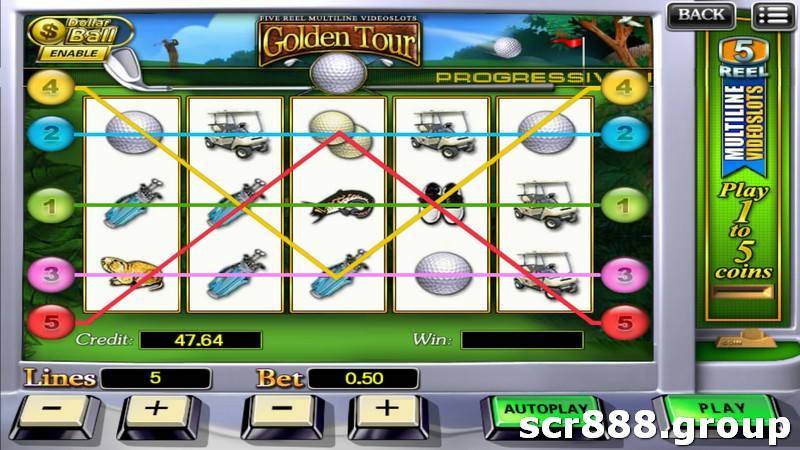 Sign up now and start your journey with SCR888's Golden Tour Slot Game