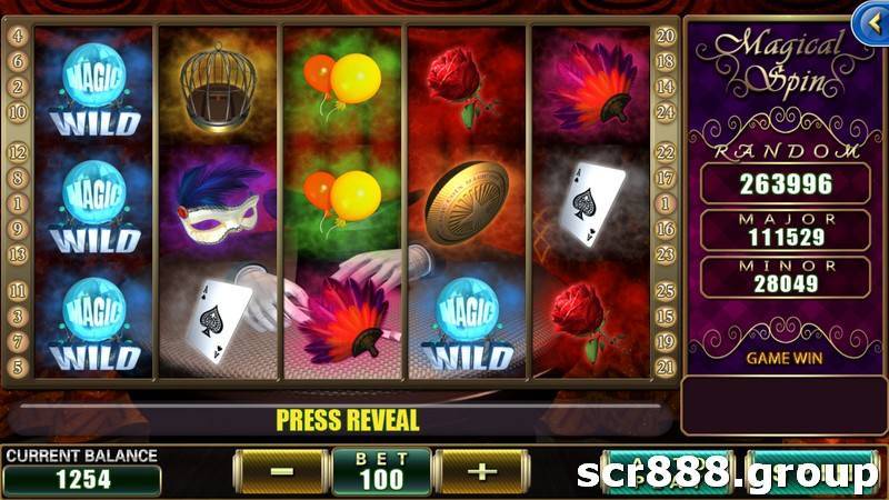 SCR888's (918 Kiss) Magic Spin slot game graphic
