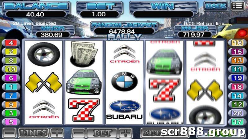 SCR88's (918Kiss) Rally slot game