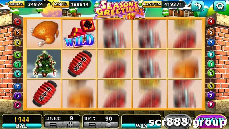 SCR888's (918 Kiss) Seasons Greeting, 9 lines slot game