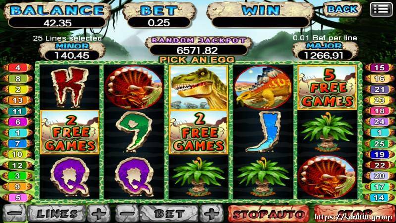 Screenshot of SCR888 T-REX Slot Game