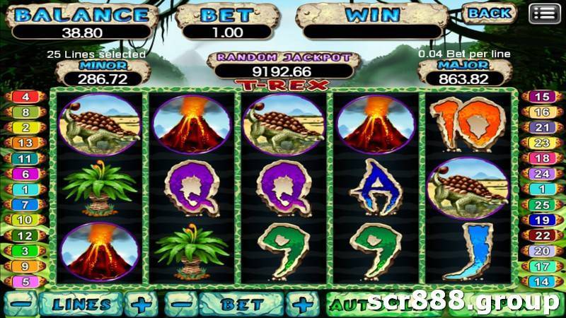 Screenshot of SCR888 T-REX Slot Game