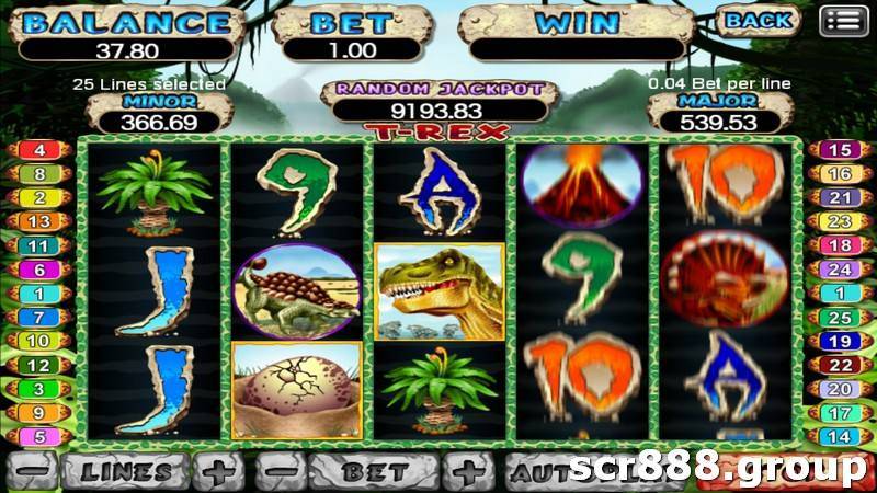 Screenshot of SCR888 T-REX Slot Game