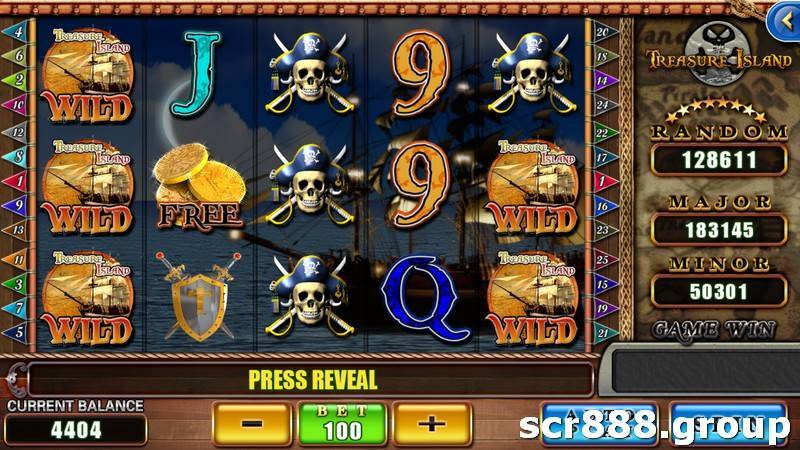 Treasure Island slot game icons