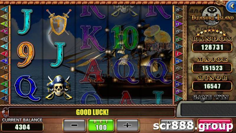 Treasure Island slot game symbols