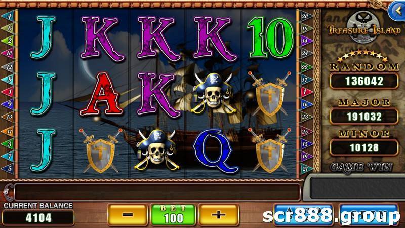 Treasure Island slot game bonuses